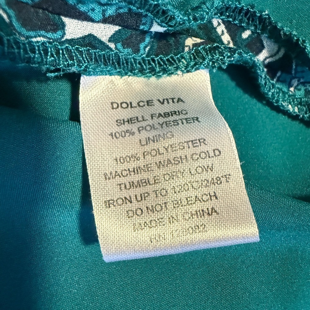 Dolce Vita Elegant Teal Patterned Dress Size S - Picture 8 of 9